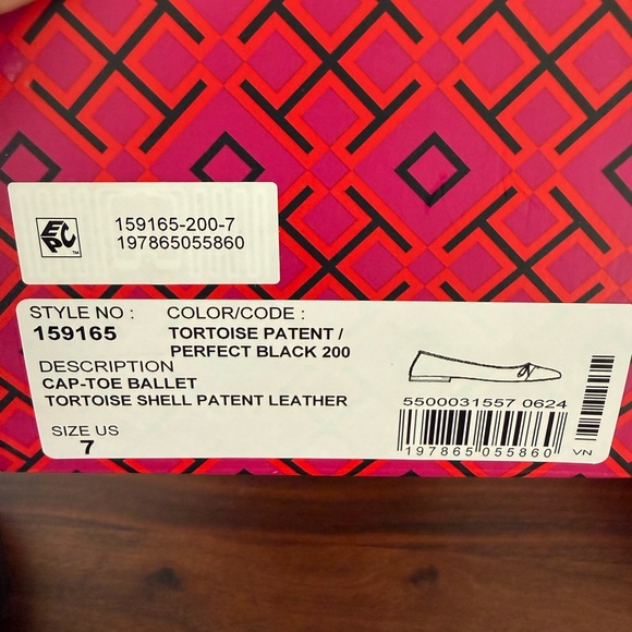 Brand New!! Tory Burch Tortoise Shell Ballet Flats - Picture 5 of 5